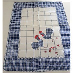 Portugal Colorful Tea Towel Kitchen Rooster 100% Cotton Birds Flowers Souvenir